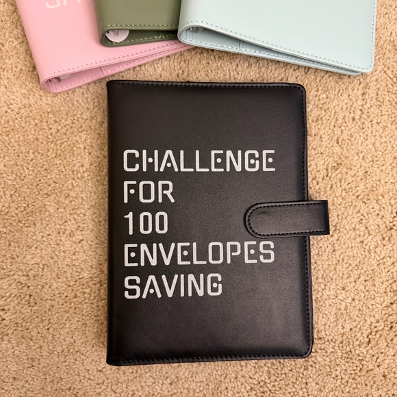 BLACK 100 Money Savings Challenge A5 Money Binder Book Money Budget Book Budget - Picture 1 of 7